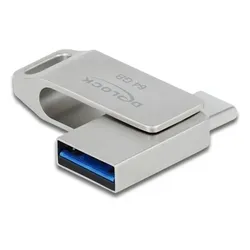 DeLOCK USB 5 Gbps USB-C + Typ-A Speicherstick 64 GB - Metallgehäuse