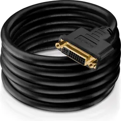 Purelink Dvi — Dvi (5 m), Videokabel, Schwarz