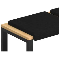 vidaXL Bankkissen 4 Stk. Stoff Schwarz Tiefe 35 cm