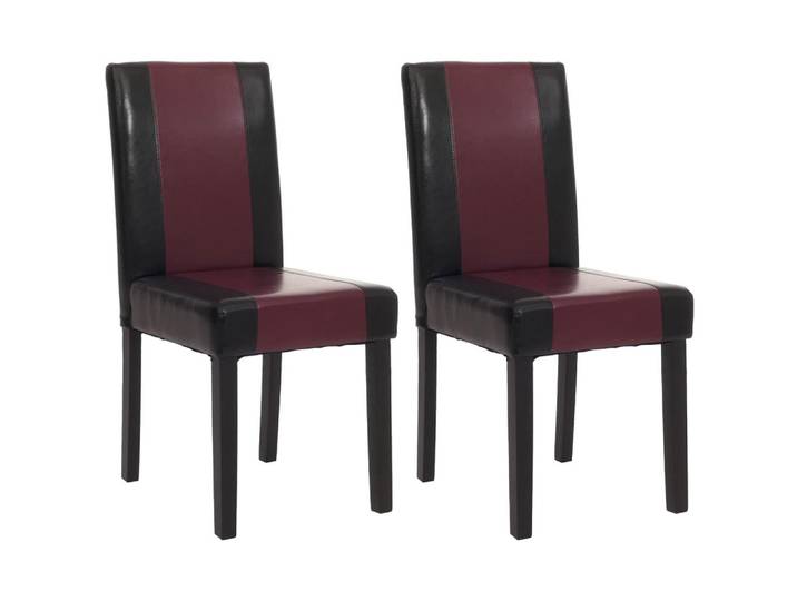 Jamb Esszimmerstuhl Schwarz, Rot 2er-Set, Textil, 43x90x56 cm, Esszimmer, Stuhl
