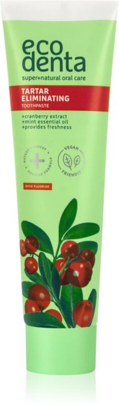 Ecodenta Green Tartar Eliminating dentifrice rafraîchissant anti-tartre au fluorure saveur Cranberry 100 ml