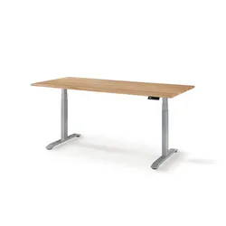Gradel Schreibtisch elektrisch Durable Office 120 x 80 cm Holz Braun