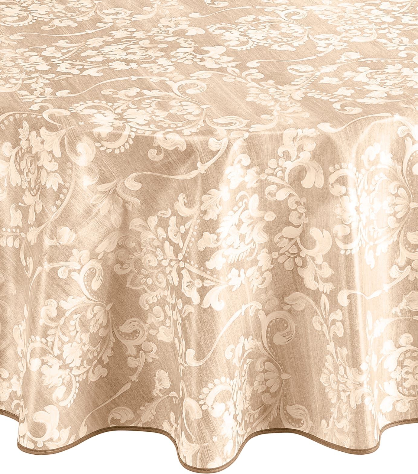 Tischdecke Gr. 4, beige, Ø:140cm, Tischdecken, Tischdecke
