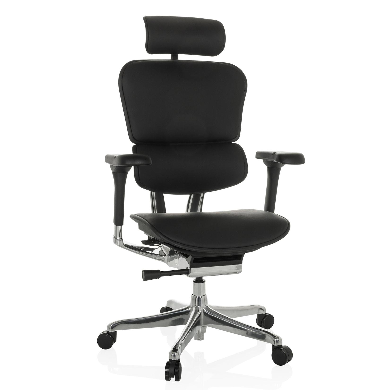 hjh OFFICE Luxus Chefsessel ERGOHUMAN GEN2 Leder mit Armlehnen (höhenverstellbar)