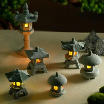 Uplift Treasures Mini Pagoda Lantern Zen Garden Light Decor g