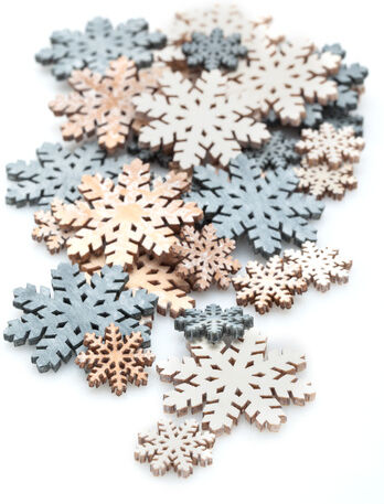 Streuteile "Schneeflocke", 2–4 cm, 36 Stück