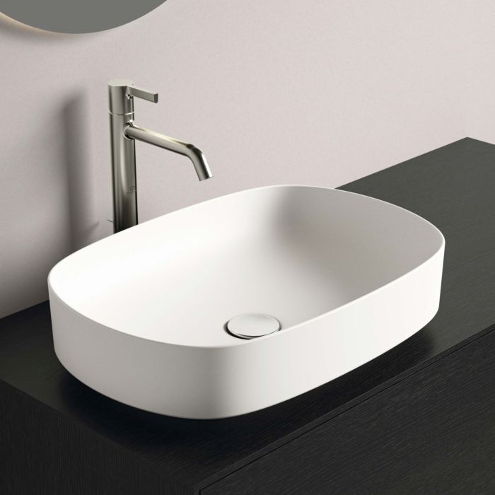 Ideal Standard X Aufsatzschale T4402V1 ohne Überlauf, ohne Hahnloch, 550 x 380 x 155 mm, seidenweiß