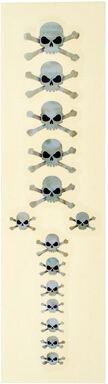 Jockomo Skull Sticker White Pearl White Pearl