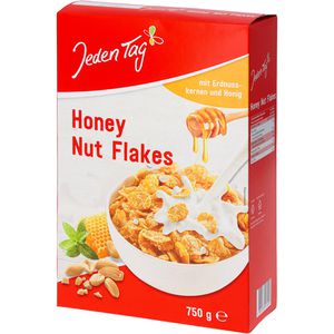 JedenTag Cornflakes Honey Nut Flakes, 750 g, laktosefrei, aus Maismehl