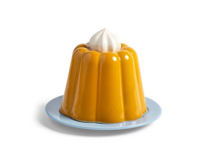 &klevering - Servierhaube, Pudding, Ø 17 x 14 cm, gelb