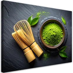 LEINWANDBILD Matcha-Tee 90x60cm