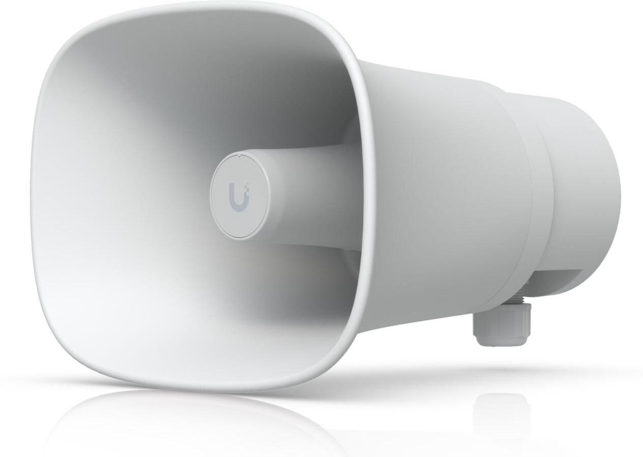 Ubiquiti UniFi AI Horn Speaker UP-AI-Horn-Speaker-W - All-Weather PoE 120 dB Outdoor Horn Speaker, White