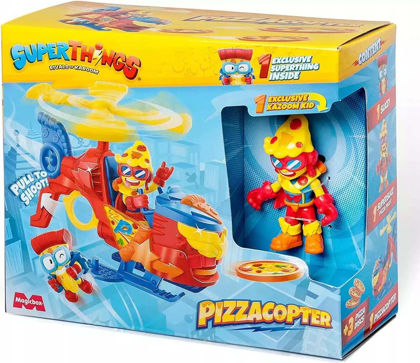 Superthings SuperZings Pizzacopter met pizza-schijf-lanceerder van MagicBox