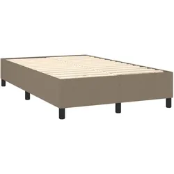 Décoshop26 - Lattenrost auf Beinen Bettgestell 120x200 cm taupefarbener Stoff TDL0206939