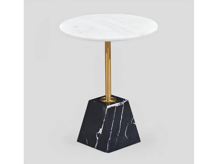 Xlmoebel Beistelltisch Runder Marmor Tisch im Designer-Stil mit eleganter Optik (1-St., Beistelltisch), Hergestellt in Europa