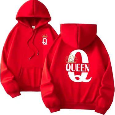 Inspire Essentials King Queen Matching Hoodies Casual Pullover Sweatshirts For Couples 12 m