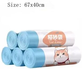 Uplifted Finds High Reliability Drawstring Litter Box Liners 5 Rolls 100 Pcs