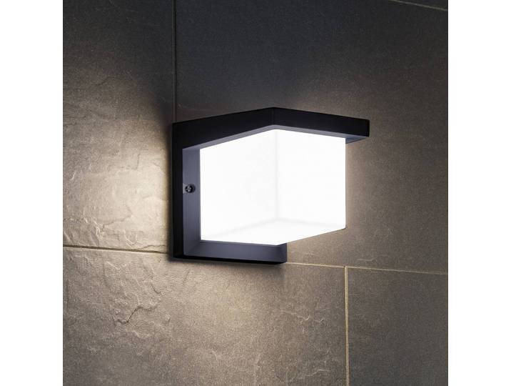 EGLO LED Aussenwandleuchte Desella, schwarz, Aluminium, Modern, LED Wandleuchte außen