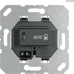 Jung USBPD60CSW USB-Ladegerät PD 1xTyp C schwarz