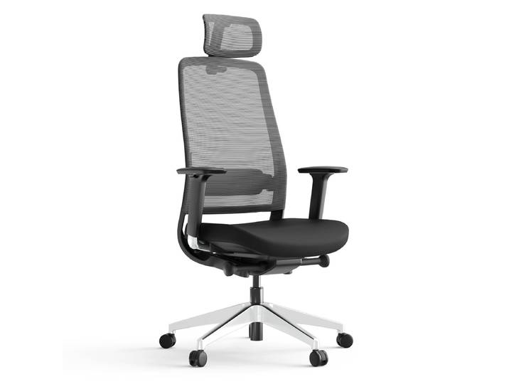 Ergonomischer Bürostuhl mit hoher Rückenlehne und Wippfunktion, Schwarz - Yaasa Chair Expert