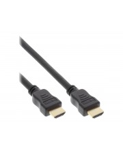 InLine High Speed HDMI mit Ethernetkabel M bis M 7.5 m Dreifachisolierung Schwarz geformt 4K Unterstützung (17507P)