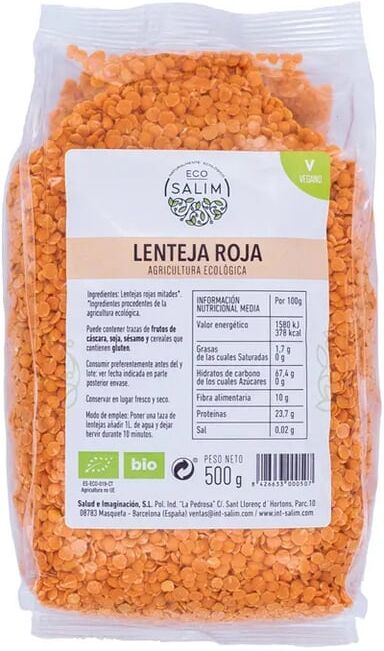 Eco-Salim Lentilha Vermelha Bio 500g