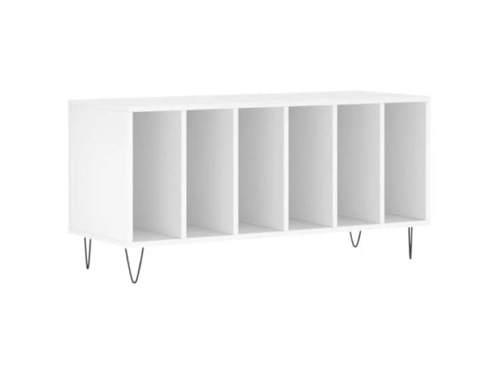 Helloshop26 Plattenschrank, klassisch, praktisch, Aufbewahrung, 100 x 38 x 48 cm, aus Holz, weiß, 02_0049146