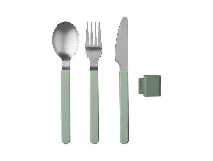 Besteck-Set MEPAL Besteck-Set Silueta , grün (nordic sage), Essbesteck-Sets, Besteck-Set