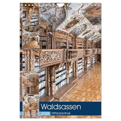 Waldsassen Stiftsbibliothek (Wandkalender 2026 DIN A4 hoch), CALVENDO Monatskalender