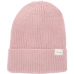Antonio Strickmütze Beanie mit Lurex und Umschlag - rose