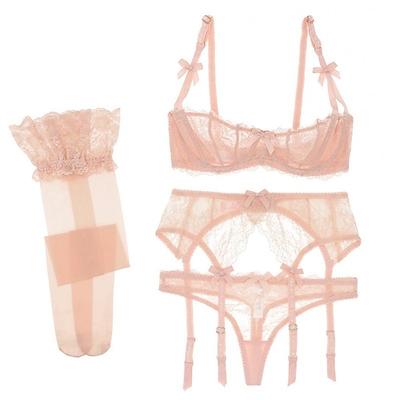 Babydoll Unterwäsche BH Tanga Unterwäsche Frauen Sexy Erwachsene Silvesterparty BH Strümpfe Valentinstag Geschenk für sie