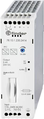 Finder 78.1D.1.230.2414 Hutschienen-Netzteil (DIN-Rail) 24 V/DC 5.4A 130W Inhalt 1St.