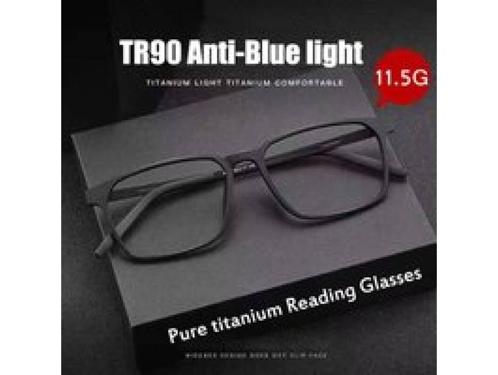 Puur Titanium Anti-Blauw Licht TR90 Leesbril Voor Mannen high-definition Anti-vermoeidheid Computer Presbyopie Brillen + 2.5