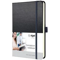 Sigel Notizbuch »Conceptum Metallic Edition« A5 kariert grau