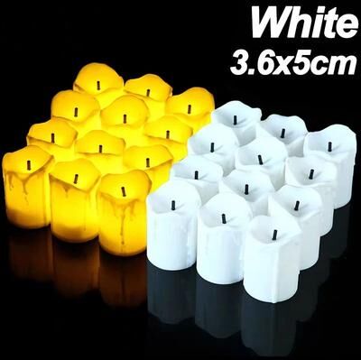 Uplift Treasures LED Flameless Tea Light Candle Set With Warm White Glow white 1pc