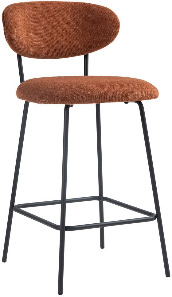 Zago Chaise snack en tissu terracotta Rouge 46x94x51cm