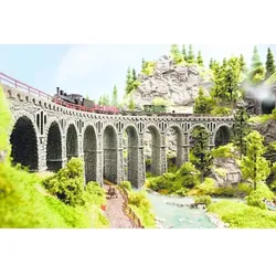 NOCH 58664 H0 Bruchstein-Viadukt, gebogen Radius (R1) 360 mm, 30°