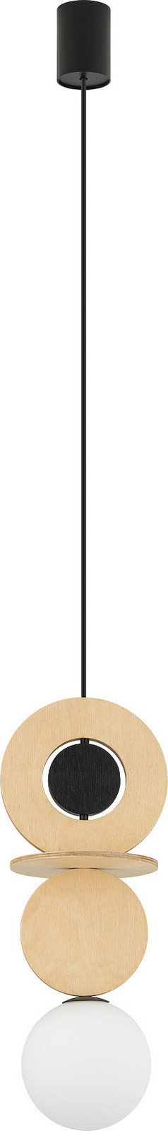 Lyora Design hanglamp Drops Wood A 1-lichts beige hout