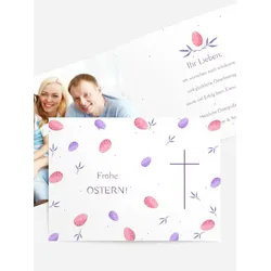 Osterkarten selbst gestalten mit Spruch und Fotos im Onlinedesigner bei Meine-Kartenmanufaktur.de