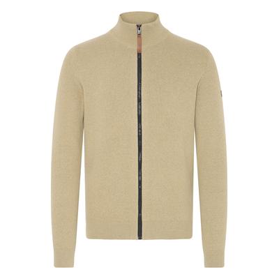 Strickjacke BLEND "Strickjacke BHFindus", Herren, Gr. 3XL, beige (crockery), Obermaterial: 70% Baumwolle CO recyc.. 30% Polyester Pol. recyc.., Strickjacken Strickjacke