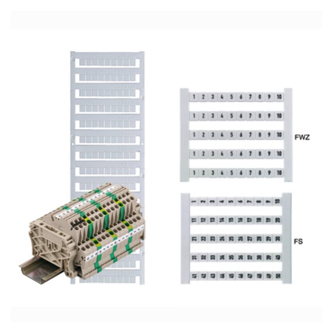 Weidmüller Klemmenmarkierung ws RM=6,5mm 11-20 vert 0407360011 (407360011)