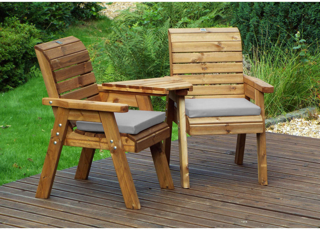 Union Rustic Farrell Solid Wood Outdoor Bench Grey 98cm H X 180cm W X 90cm D