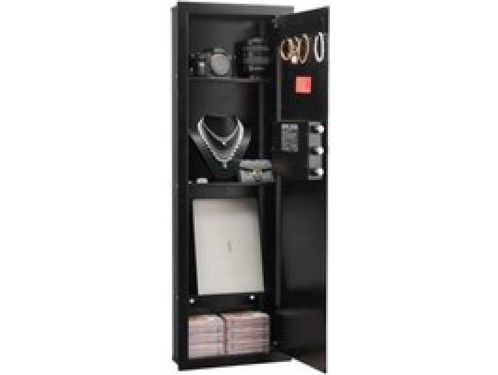 VEVOR Wandsafe Wandtresor mit Passwort & Schlüssel, Einbaugehäuse aus kaltgewalztem Stahl Q235 mit verstellbaren Ablagen & LED-Beleuchtung, Einbausafe Schranktresor für Geld Schmuck Reisepass