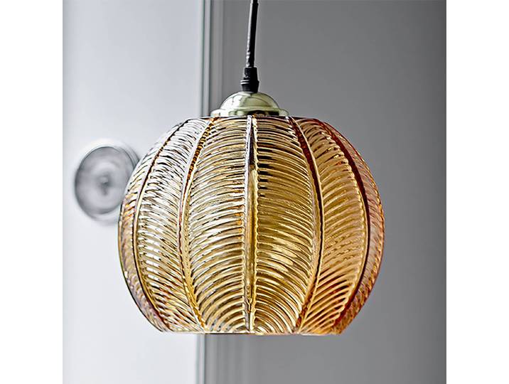 Suspension Adar 22 x 20 x 22cm Marron Fer / Verre coloré E27