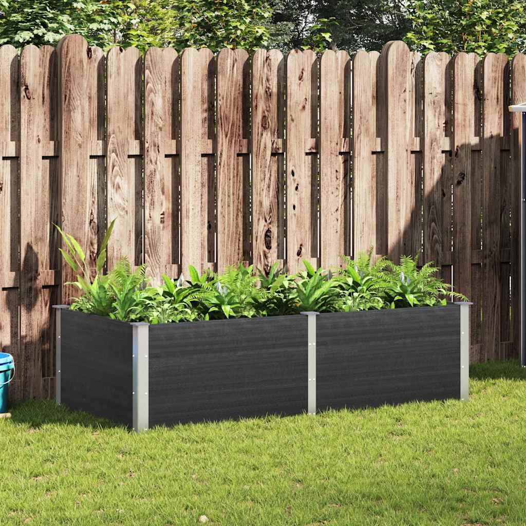 vidaXL Arriate de WPC gris 200x100x54 cm Gris