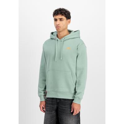 Hoodie ALPHA INDUSTRIES "Basic SL Hoodie", Herren, Gr. M, frost grün, Obermaterial: 80% Baumwolle, 20% Polyester, regular fit, Sweatshirts Hoodie