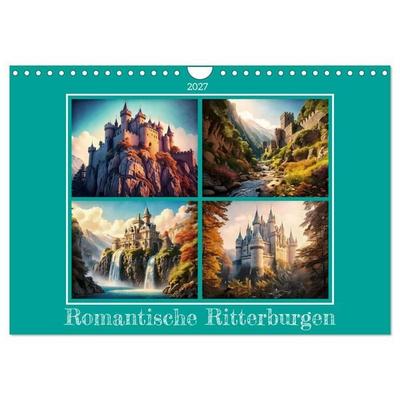 Romantische Ritterburgen (Wandkalender 2027 DIN A4 quer), CALVENDO Monatskalender