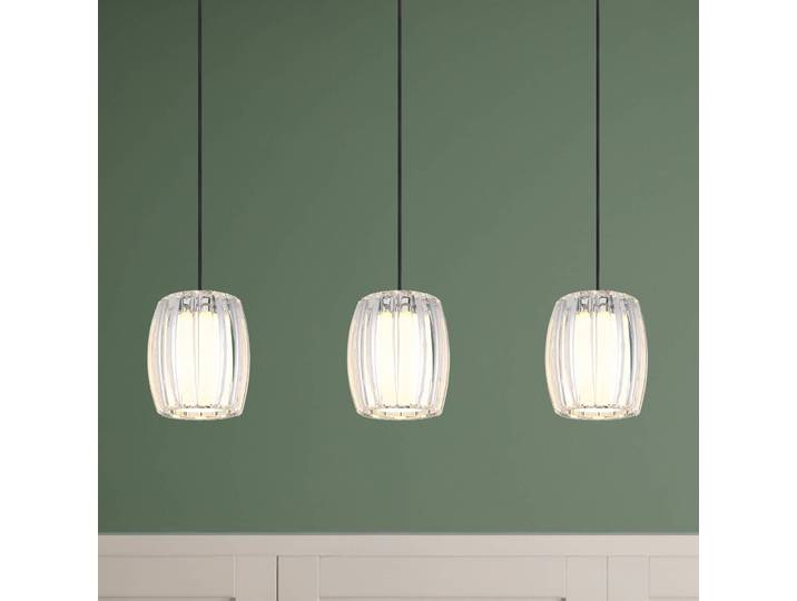 Globo Hängelampe Maribel, dimmbar, klar / transparent, für Wohn- / Esszimmer, Kunststoff, Modern, Pendelleuchte