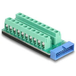Delock USB Pfostenstecker zu Terminalblock Adapter 20 Pin