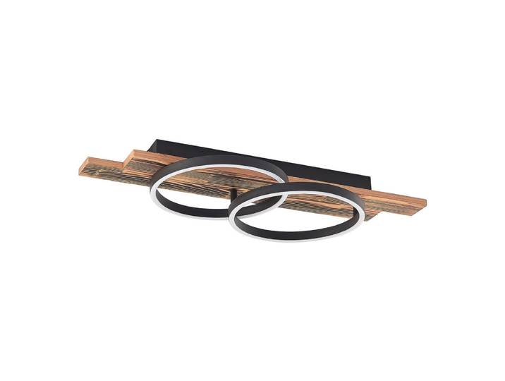 Plafonnier led en bois marron